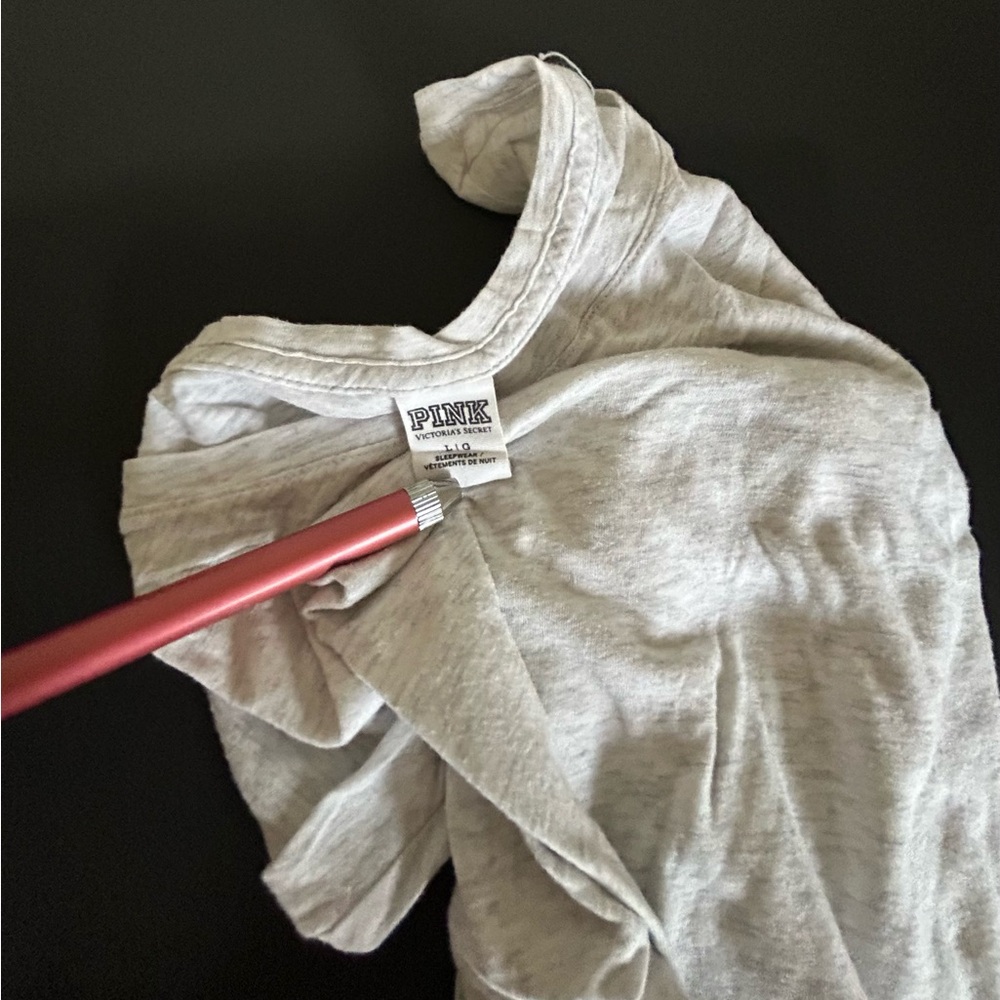 PINK Victoria's Secret Light Gray Long Sleeve Top - Picture 4 of 4